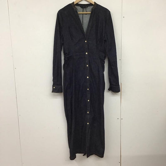 ザラ ZARA ワンピース ロングスカート デニムロングワンピース フロントボタン 長袖シャツワンピース XL 無地 インディゴ / インディゴ / Indigo レディース USED 古着 中古 10151861