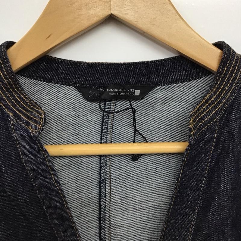 ザラ ZARA ワンピース ロングスカート デニムロングワンピース フロントボタン 長袖シャツワンピース XL 無地 インディゴ / インディゴ / Indigo レディース USED 古着 中古 10151861