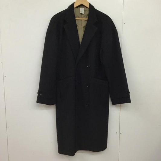 キャスパージョン CASPER JOHN コート コート一般 ロングコート カラージャケット アウター M 無地 黒 / ブラック / black メンズ USED 古着 中古 10151864