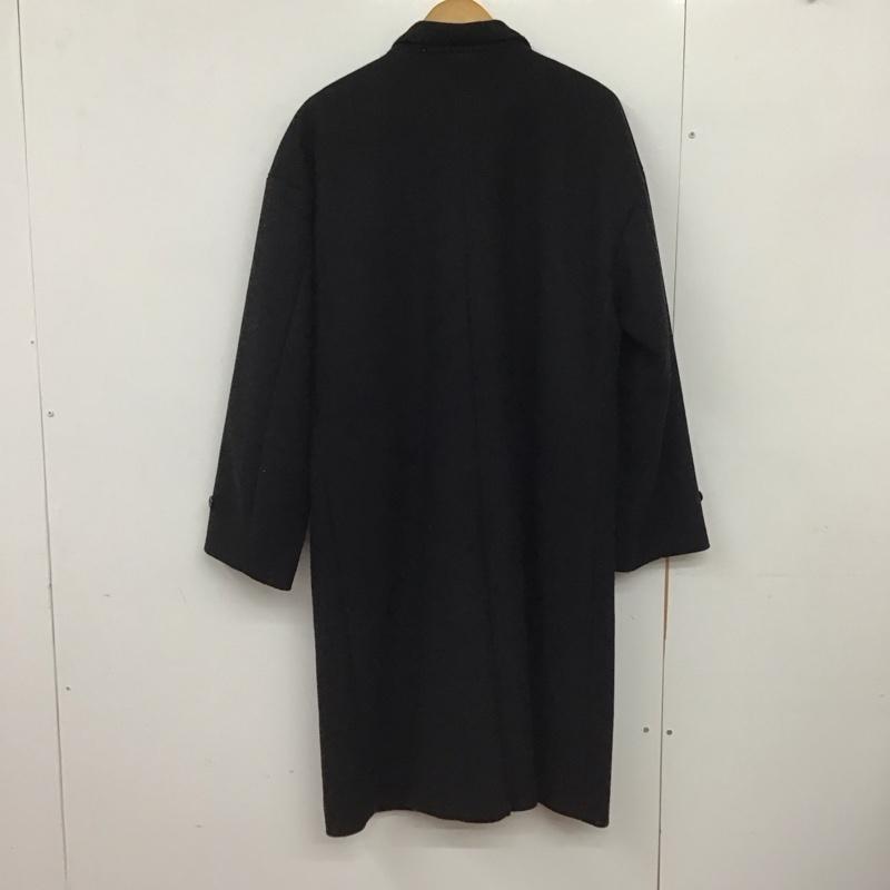 キャスパージョン CASPER JOHN コート コート一般 ロングコート カラージャケット アウター M 無地 黒 / ブラック / black メンズ USED 古着 中古 10151864