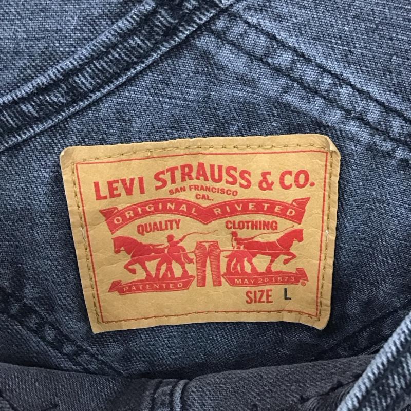 リーバイストラウスアンドコー Levi Strauss & co. サロペット・オーバーオール サロペット、オーバーオール オーバーオール つなぎ オールインワン L ロゴ、文字 ダークグレー / ダークグレー / メンズ USED 古着 中古 10151870