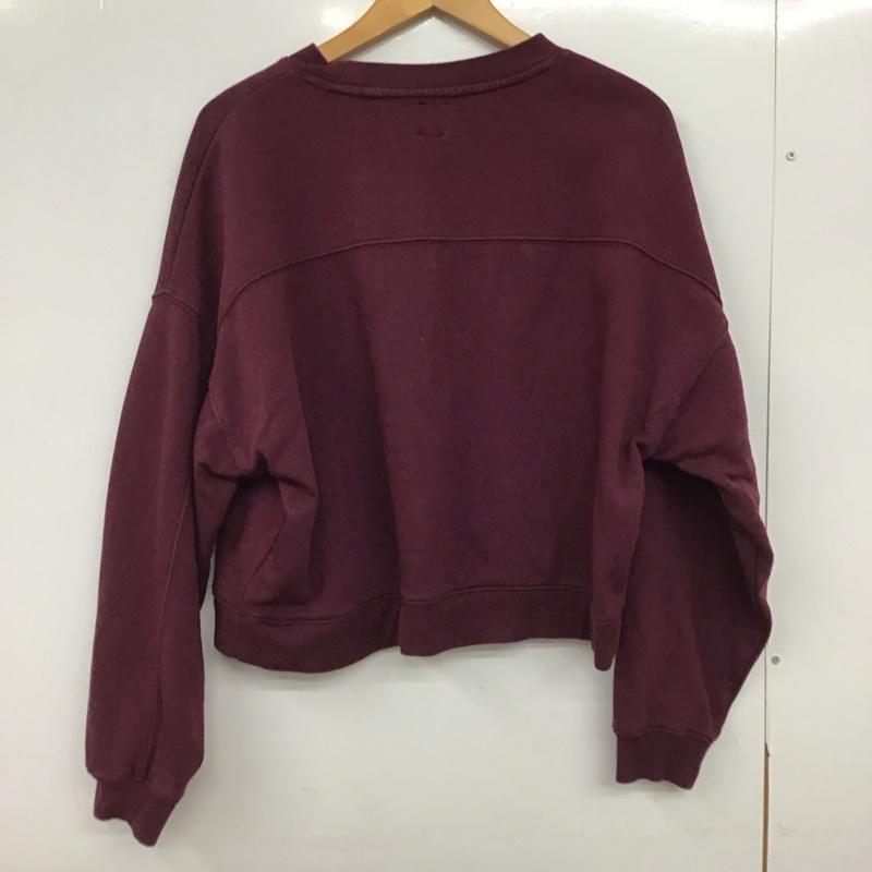 ギャップ GAP トレーナー 長袖 長袖トレーナー スウェット クルーネック プルオーバー S ロゴ、文字 えんじ / ワインレッド / dark red レディース USED 古着 中古 10151872