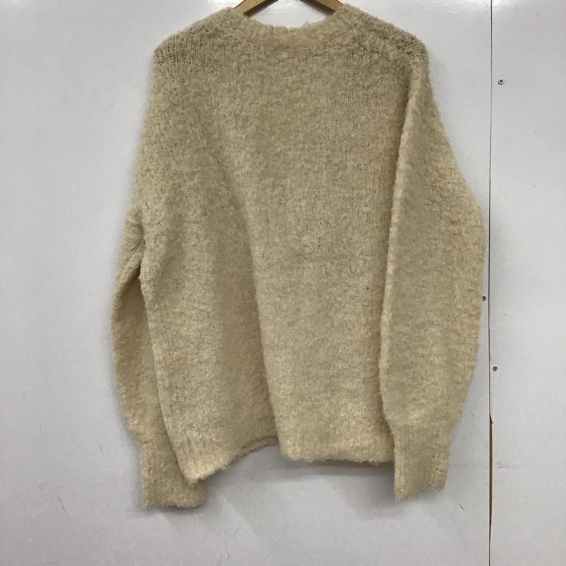 ディスコート Discoat カーディガン 長袖 長袖ニットカーディガン 前ボタン ノーカラー M 無地 アイボリー / アイボリー / レディース USED 古着 中古 10151873