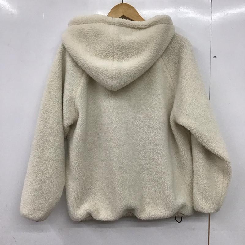 ミルクフェド MILKFED. ジャケット、上着 ジャンパー、ブルゾン ジップアップボアジャケット アウター パーカー S ロゴ、文字 アイボリー / アイボリー / レディース USED 古着 中古 10151874