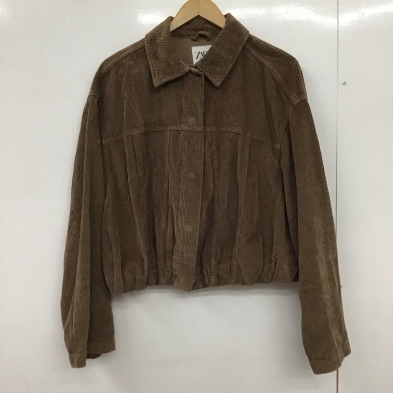 ザラ ZARA ジャケット、上着 ジャンパー、ブルゾン コーデュロイジャケット カジュアルジャケット アウター M 無地 茶 / ブラウン / brown レディース USED 古着 中古 10151875