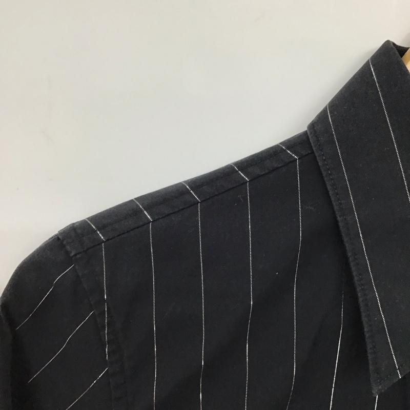 エディーバウアー Eddie Bauer シャツ、ブラウス 長袖 長袖シャツ ストライプシャツ カラーシャツ ストライプ 黒 / ブラック / black レディース USED 古着 中古 10151881