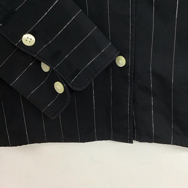 エディーバウアー Eddie Bauer シャツ、ブラウス 長袖 長袖シャツ ストライプシャツ カラーシャツ ストライプ 黒 / ブラック / black レディース USED 古着 中古 10151881