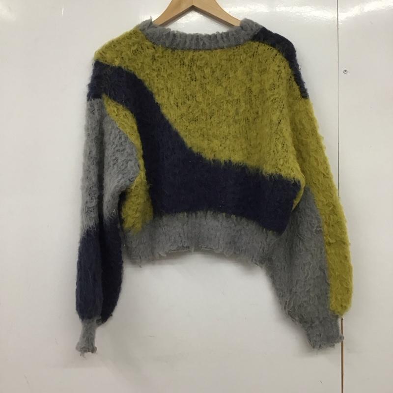 アズールバイマウジー AZUL BY MOUSSY カーディガン 長袖 250iac70-0541 ブロッキンググラデーションカーディガン S プリント 紺 / ネイビー / navy レディース USED 古着 中古 10151883