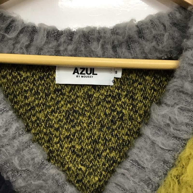 アズールバイマウジー AZUL BY MOUSSY カーディガン 長袖 250iac70-0541 ブロッキンググラデーションカーディガン S プリント 紺 / ネイビー / navy レディース USED 古着 中古 10151883