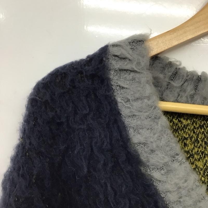 アズールバイマウジー AZUL BY MOUSSY カーディガン 長袖 250iac70-0541 ブロッキンググラデーションカーディガン S プリント 紺 / ネイビー / navy レディース USED 古着 中古 10151883