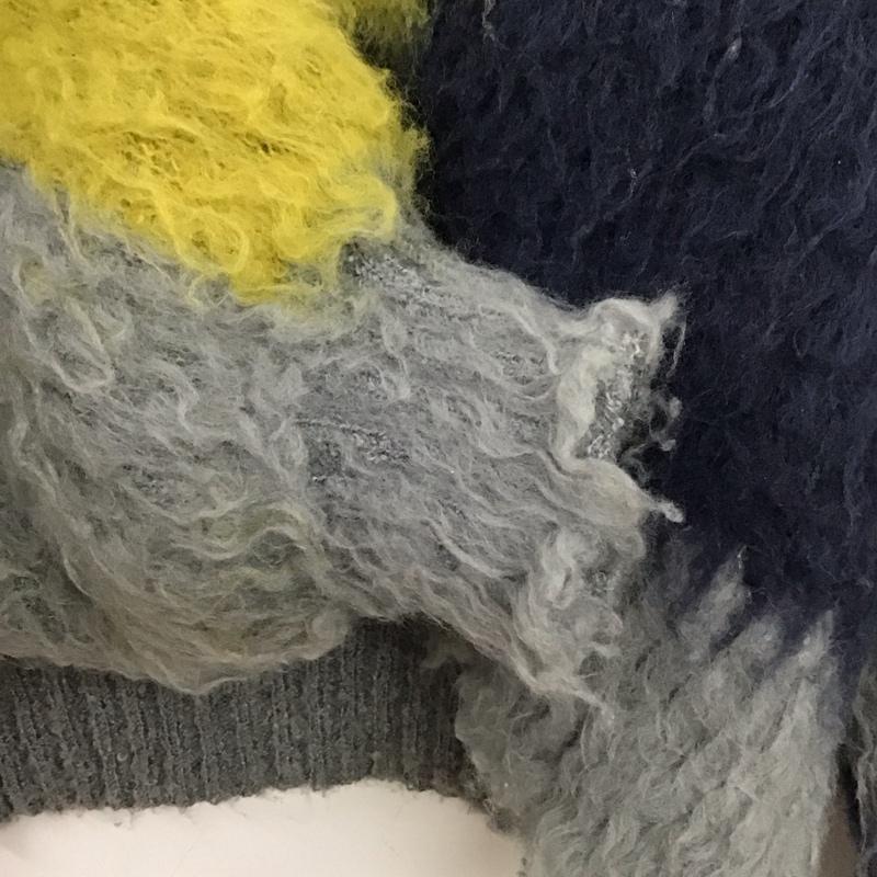 アズールバイマウジー AZUL BY MOUSSY カーディガン 長袖 250iac70-0541 ブロッキンググラデーションカーディガン S プリント 紺 / ネイビー / navy レディース USED 古着 中古 10151883