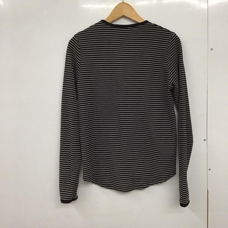 ディスコート Discoat カットソー 長袖 長袖カットソー ヘンリーネックカットソー M ボーダー柄 黒 / ブラック / black X 白 / ホワイト / white レディース USED 古着 中古 10151884