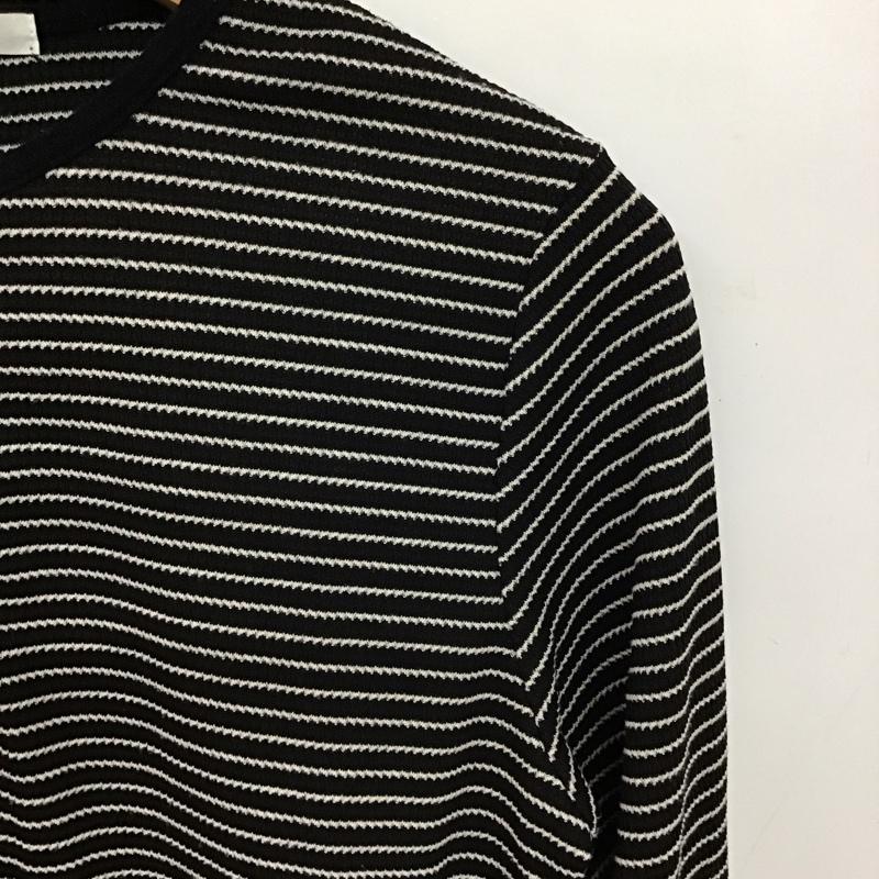 ディスコート Discoat カットソー 長袖 長袖カットソー ヘンリーネックカットソー M ボーダー柄 黒 / ブラック / black X 白 / ホワイト / white レディース USED 古着 中古 10151884