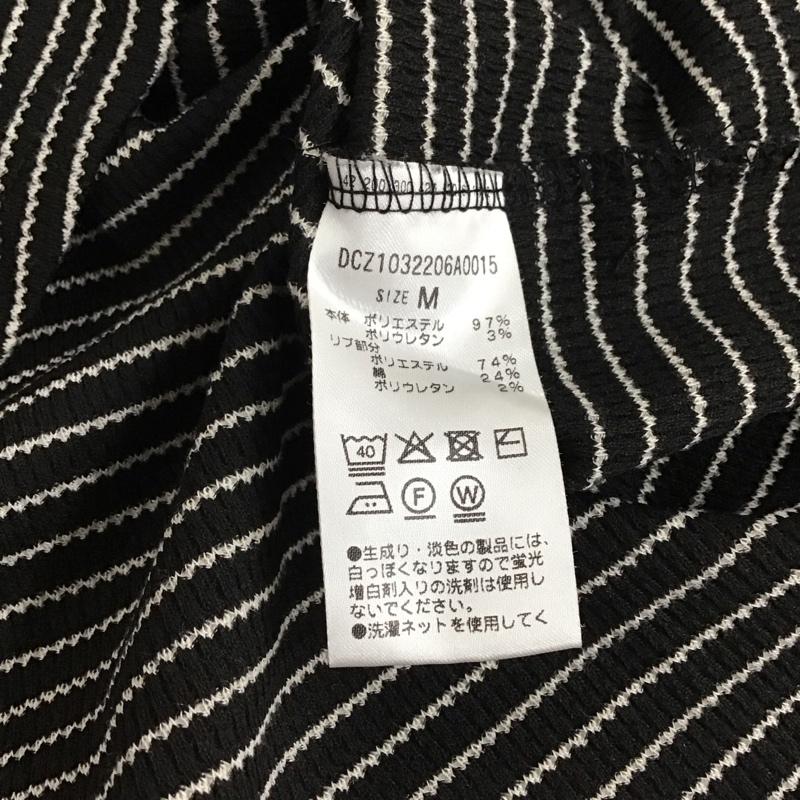 ディスコート Discoat カットソー 長袖 長袖カットソー ヘンリーネックカットソー M ボーダー柄 黒 / ブラック / black X 白 / ホワイト / white レディース USED 古着 中古 10151884