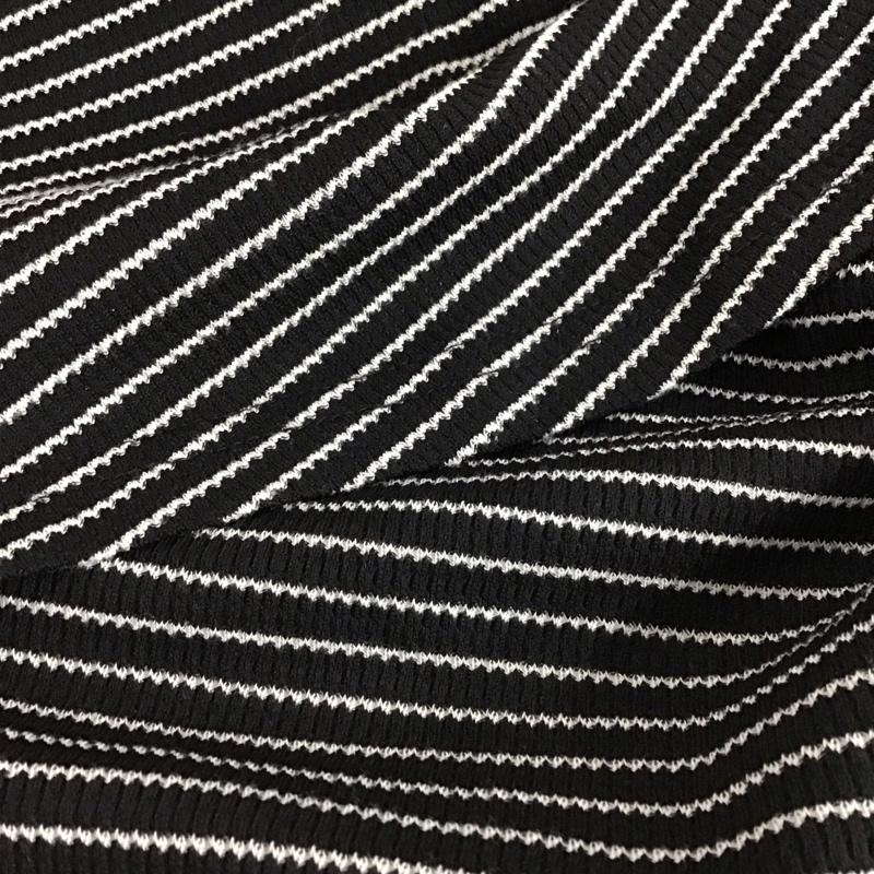 ディスコート Discoat カットソー 長袖 長袖カットソー ヘンリーネックカットソー M ボーダー柄 黒 / ブラック / black X 白 / ホワイト / white レディース USED 古着 中古 10151884