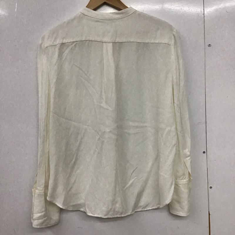 ザラ ZARA シャツ、ブラウス 長袖 長袖シャツ 無地シャツ ノーカラーシャツ M 無地 白 / ホワイト / white レディース USED 古着 中古 10151885