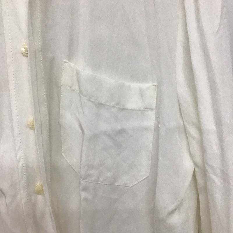 ザラ ZARA シャツ、ブラウス 長袖 長袖シャツ 無地シャツ ノーカラーシャツ M 無地 白 / ホワイト / white レディース USED 古着 中古 10151885