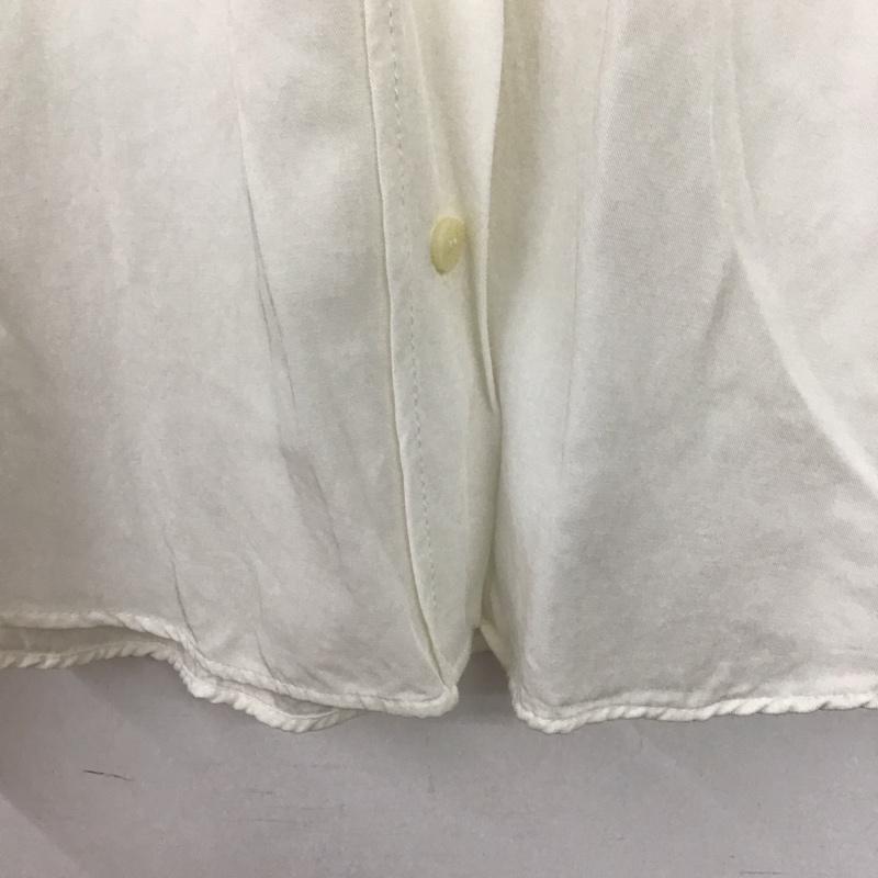 ザラ ZARA シャツ、ブラウス 長袖 長袖シャツ 無地シャツ ノーカラーシャツ M 無地 白 / ホワイト / white レディース USED 古着 中古 10151885