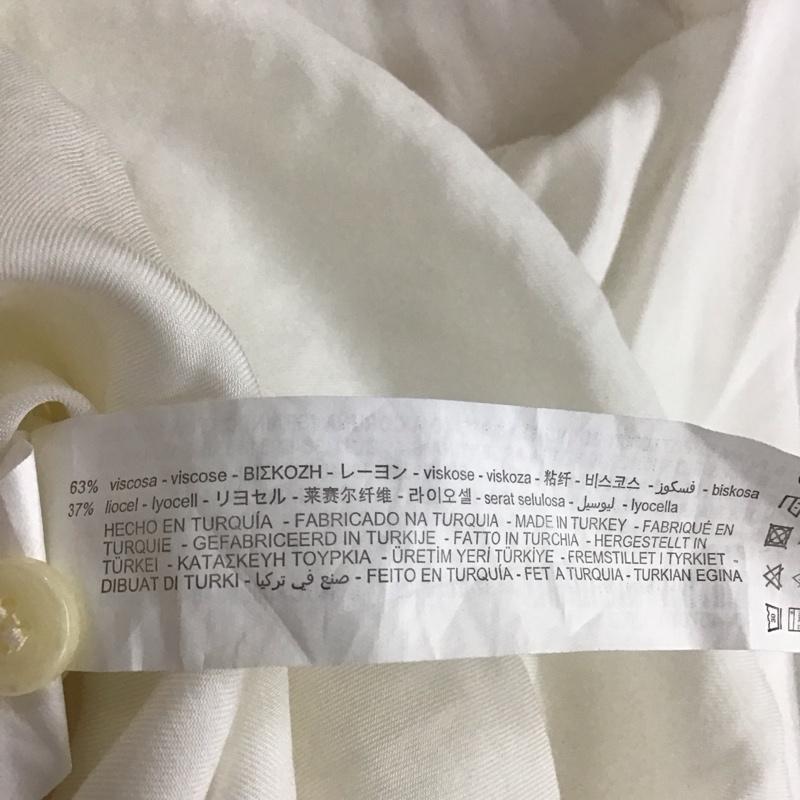 ザラ ZARA シャツ、ブラウス 長袖 長袖シャツ 無地シャツ ノーカラーシャツ M 無地 白 / ホワイト / white レディース USED 古着 中古 10151885
