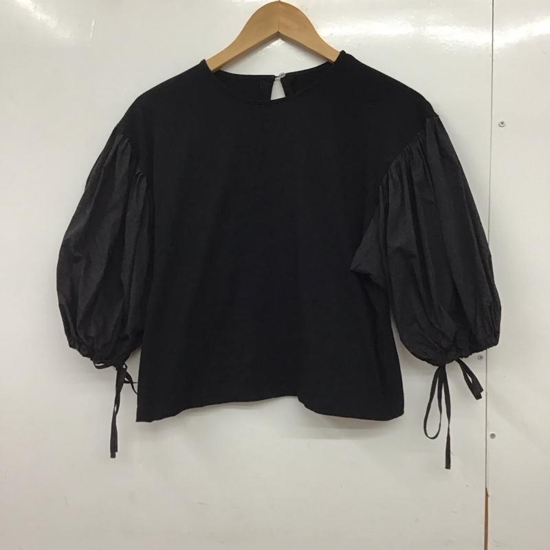 ティティベイト titivate カットソー 半袖 半袖カットソー 無地Tシャツ FREE 無地 黒 / ブラック / black レディース USED 古着 中古 10151893
