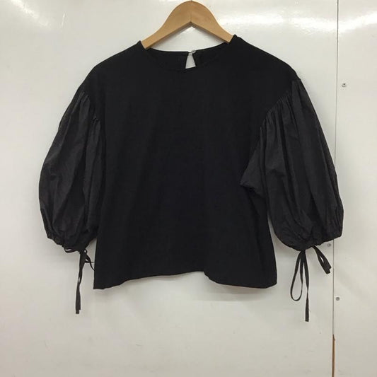 ティティベイト titivate カットソー 半袖 半袖カットソー 無地Tシャツ FREE 無地 黒 / ブラック / black レディース USED 古着 中古 10151893
