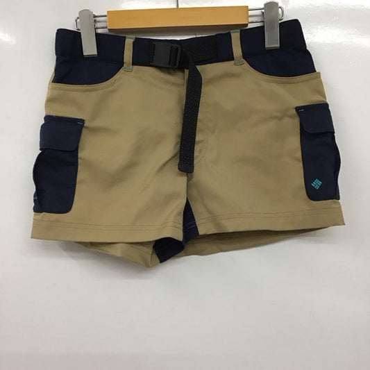 コロンビア Columbia パンツ ショートパンツ 112 pl4006 ショートパンツ ハーフパンツ カジュアルパンツ M ロゴ、文字 ベージュ / ベージュ / beige X 紺 / ネイビー / navy レディース USED 古着 中古 10151895