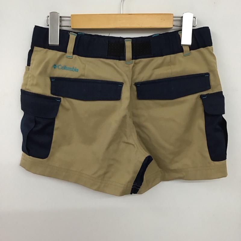 コロンビア Columbia パンツ ショートパンツ 112 pl4006 ショートパンツ ハーフパンツ カジュアルパンツ M ロゴ、文字 ベージュ / ベージュ / beige X 紺 / ネイビー / navy レディース USED 古着 中古 10151895