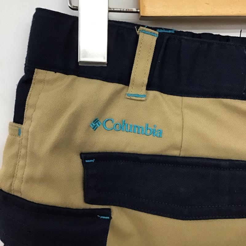 コロンビア Columbia パンツ ショートパンツ 112 pl4006 ショートパンツ ハーフパンツ カジュアルパンツ M ロゴ、文字 ベージュ / ベージュ / beige X 紺 / ネイビー / navy レディース USED 古着 中古 10151895
