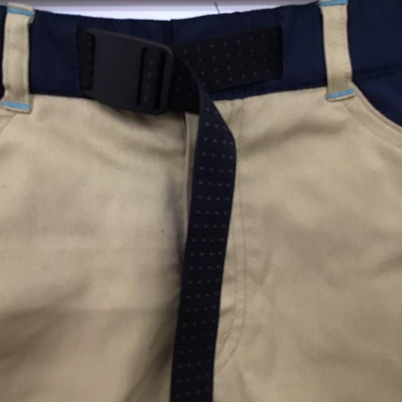 コロンビア Columbia パンツ ショートパンツ 112 pl4006 ショートパンツ ハーフパンツ カジュアルパンツ M ロゴ、文字 ベージュ / ベージュ / beige X 紺 / ネイビー / navy レディース USED 古着 中古 10151895