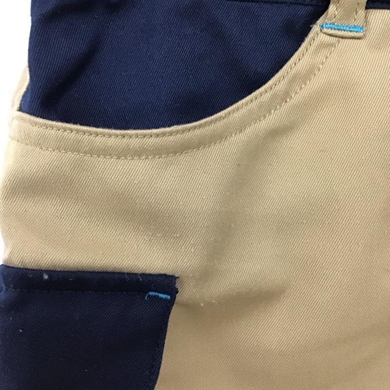 コロンビア Columbia パンツ ショートパンツ 112 pl4006 ショートパンツ ハーフパンツ カジュアルパンツ M ロゴ、文字 ベージュ / ベージュ / beige X 紺 / ネイビー / navy レディース USED 古着 中古 10151895