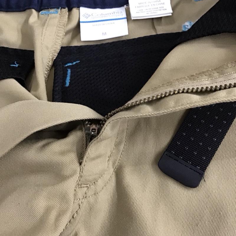 コロンビア Columbia パンツ ショートパンツ 112 pl4006 ショートパンツ ハーフパンツ カジュアルパンツ M ロゴ、文字 ベージュ / ベージュ / beige X 紺 / ネイビー / navy レディース USED 古着 中古 10151895