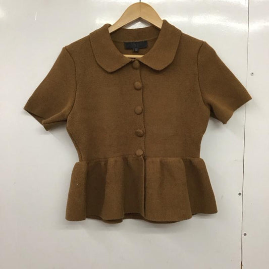 ザラ ZARA シャツ、ブラウス 半袖 半袖カットソー ニットカットソー フロントボタン S 無地 茶 / ブラウン / brown レディース USED 古着 中古 10151899