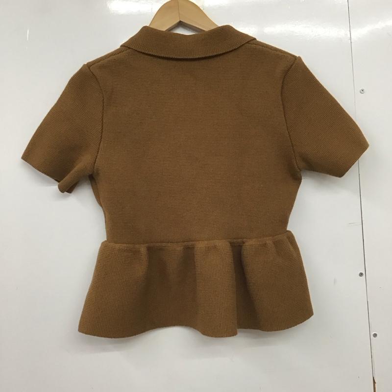 ザラ ZARA シャツ、ブラウス 半袖 半袖カットソー ニットカットソー フロントボタン S 無地 茶 / ブラウン / brown レディース USED 古着 中古 10151899