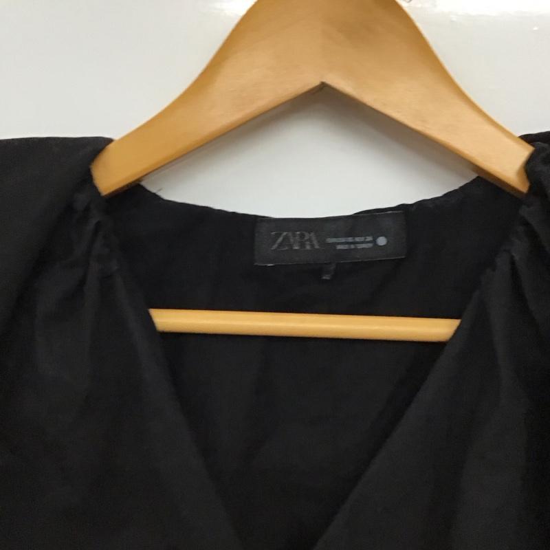 ザラ ZARA カットソー 半袖 ノースリーブカットソー プルオーバーカットソー XS 無地 黒 / ブラック / black レディース USED 古着 中古 10151908