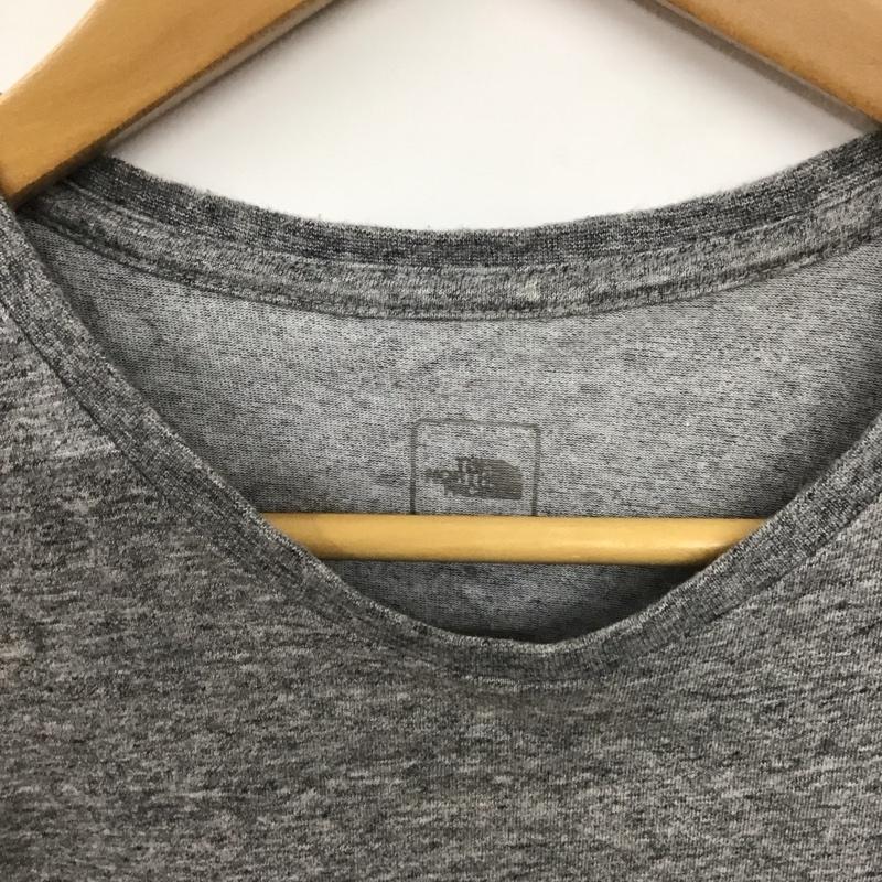 ザノースフェイス THE NORTH FACE Tシャツ 半袖 ntw31724 半袖カットソー プリントTシャツ クルーネックカットソー S ロゴ、文字 灰 / グレー / gray レディース USED 古着 中古 10151909