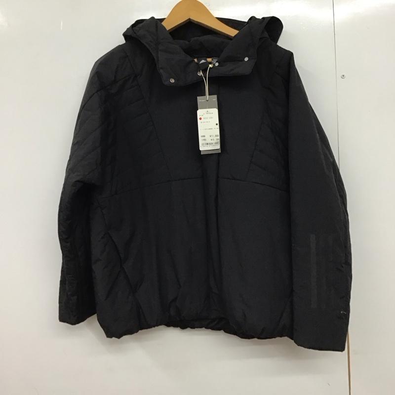 アディダス adidas ジャケット、上着 ジャンパー、ブルゾン ジップアップ L 無地 黒 / ブラック / black レディース USED 古着 中古 10151912