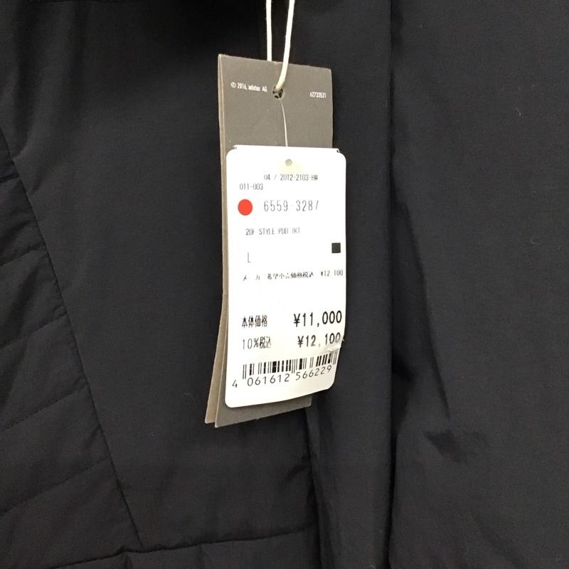 アディダス adidas ジャケット、上着 ジャンパー、ブルゾン ジップアップ L 無地 黒 / ブラック / black レディース USED 古着 中古 10151912