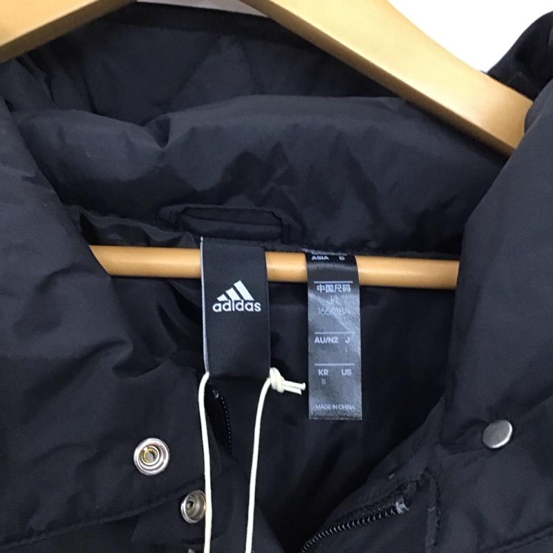 アディダス adidas ジャケット、上着 ジャンパー、ブルゾン ジップアップ L 無地 黒 / ブラック / black レディース USED 古着 中古 10151912