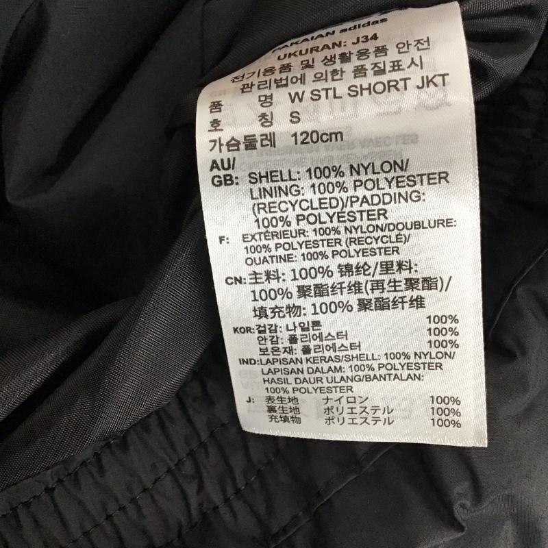 アディダス adidas ジャケット、上着 ジャンパー、ブルゾン ジップアップ L 無地 黒 / ブラック / black レディース USED 古着 中古 10151912