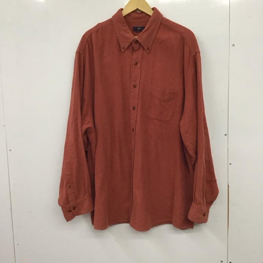 ブルックスブラザーズ BROOKS BROTHERS ポロシャツ 長袖 長袖 XXL 無地 赤 / レッド / red X 橙 / オレンジ / orange メンズ USED 古着 中古 10151923