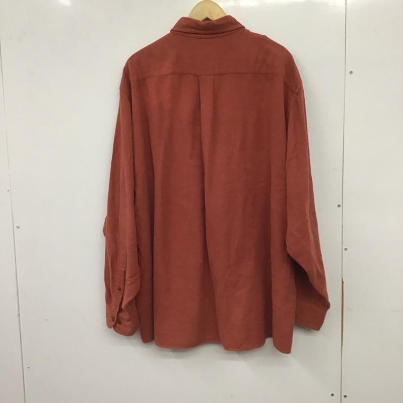 ブルックスブラザーズ BROOKS BROTHERS ポロシャツ 長袖 長袖 XXL 無地 赤 / レッド / red X 橙 / オレンジ / orange メンズ USED 古着 中古 10151923