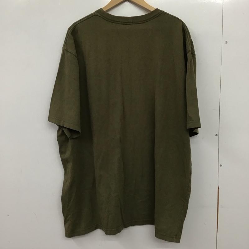 カーハート Carhartt Tシャツ 半袖 半袖カットソー プリントTシャツ クルーネックカットソー XXL ロゴ、文字 カーキ / カーキ / khaki メンズ USED 古着 中古 10151924