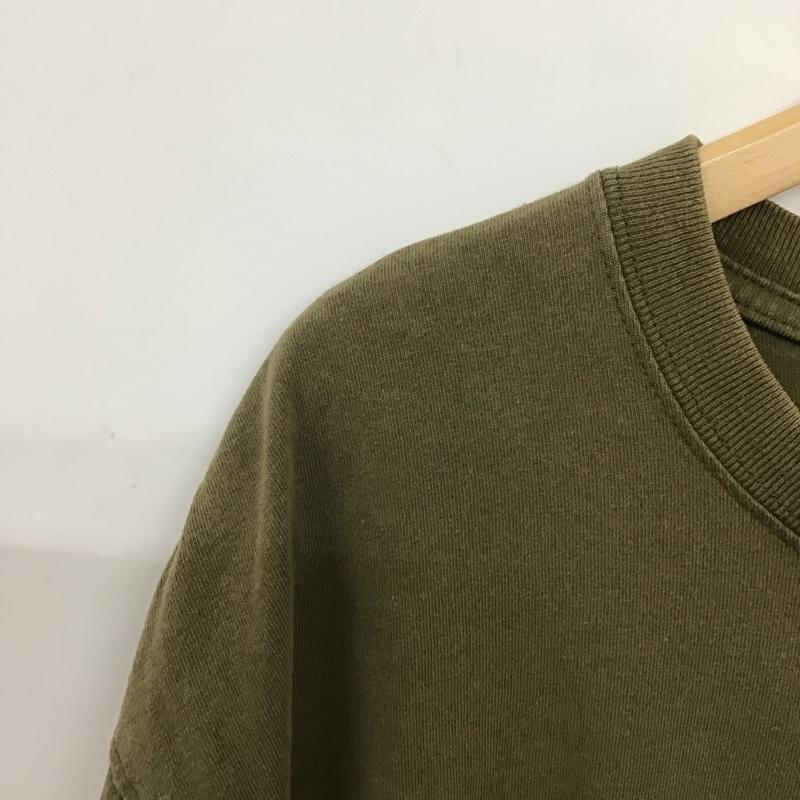 カーハート Carhartt Tシャツ 半袖 半袖カットソー プリントTシャツ クルーネックカットソー XXL ロゴ、文字 カーキ / カーキ / khaki メンズ USED 古着 中古 10151924