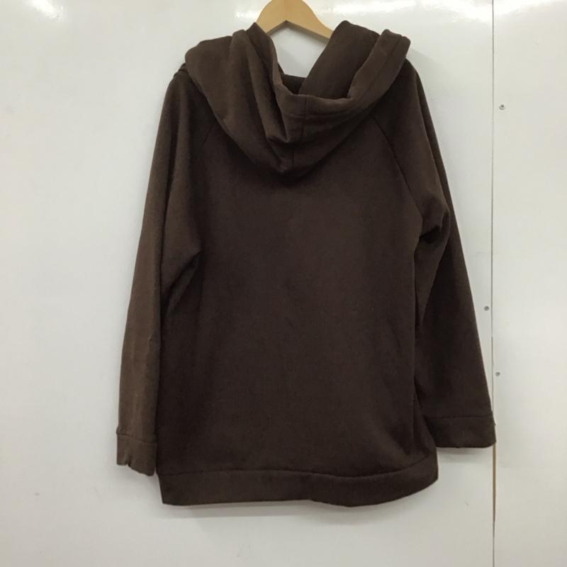 アミナ Amina パーカー 長袖 長袖ジップアップパーカー スウェットパーカー 無地 茶 / ブラウン / brown メンズ USED 古着 中古 10151928