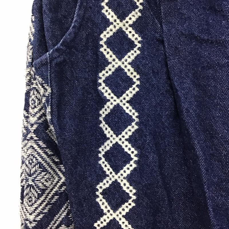 アミナ Amina パンツ デニム、ジーンズ デニムパンツ ワイドパンツ カジュアルパンツ 刺繍 インディゴ / インディゴ / Indigo メンズ USED 古着 中古 10151931