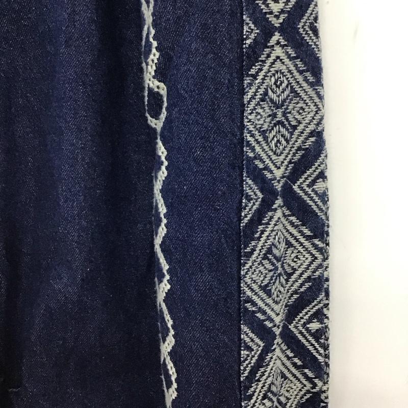 アミナ Amina パンツ デニム、ジーンズ デニムパンツ ワイドパンツ カジュアルパンツ 刺繍 インディゴ / インディゴ / Indigo メンズ USED 古着 中古 10151931