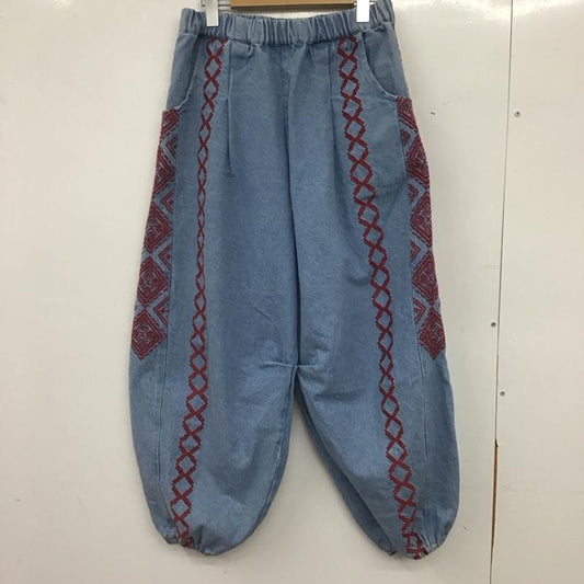 アミナ Amina パンツ デニム、ジーンズ デニムパンツ ワイドパンツ カジュアルパンツ 刺繍 インディゴ / インディゴ / Indigo メンズ USED 古着 中古 10151932