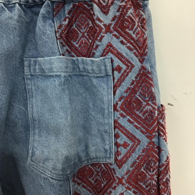 アミナ Amina パンツ デニム、ジーンズ デニムパンツ ワイドパンツ カジュアルパンツ 刺繍 インディゴ / インディゴ / Indigo メンズ USED 古着 中古 10151932