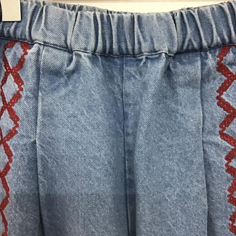 アミナ Amina パンツ デニム、ジーンズ デニムパンツ ワイドパンツ カジュアルパンツ 刺繍 インディゴ / インディゴ / Indigo メンズ USED 古着 中古 10151932