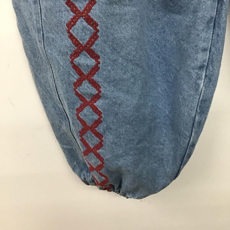 アミナ Amina パンツ デニム、ジーンズ デニムパンツ ワイドパンツ カジュアルパンツ 刺繍 インディゴ / インディゴ / Indigo メンズ USED 古着 中古 10151932